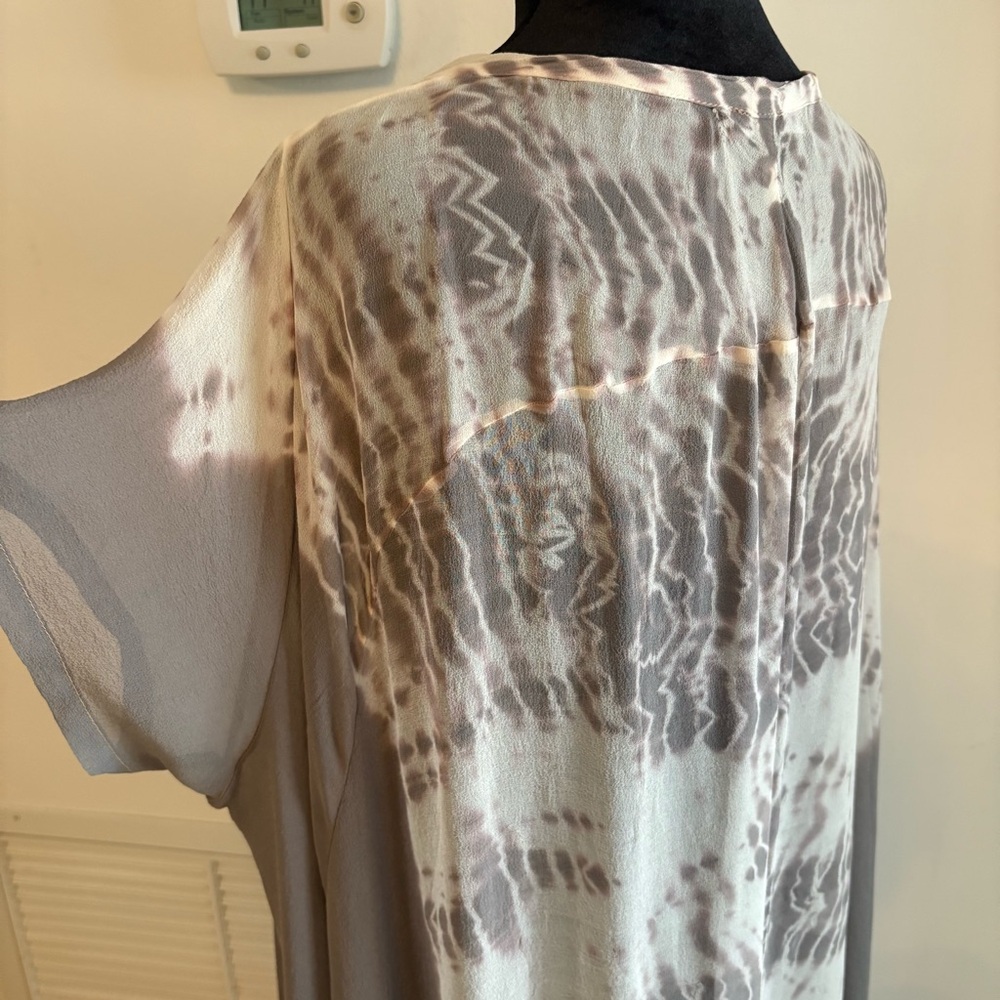 GYPSY 05 Made in Hollywood Silk Oversized Long Tie Dye Top! Gorgeous Bohemian. - Picture 7 of 14